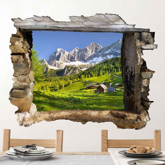 3d wall art stickers Styria Alpine Meadow