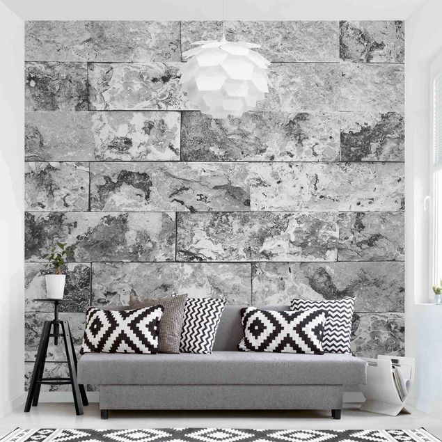 Wallpapers Stone Wall Natural Marble Grey