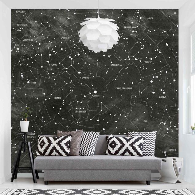 Wallpapers Map Of Constellations Blackboard Look