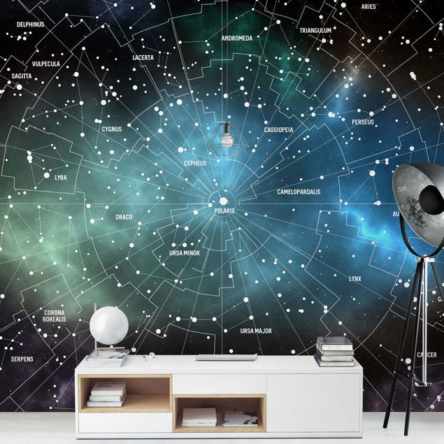 Wallpaper - Stellar Constellation Map Galactic Nebula