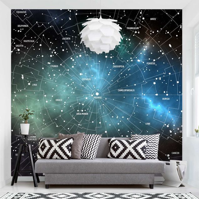 Wallpaper - Stellar Constellation Map Galactic Nebula