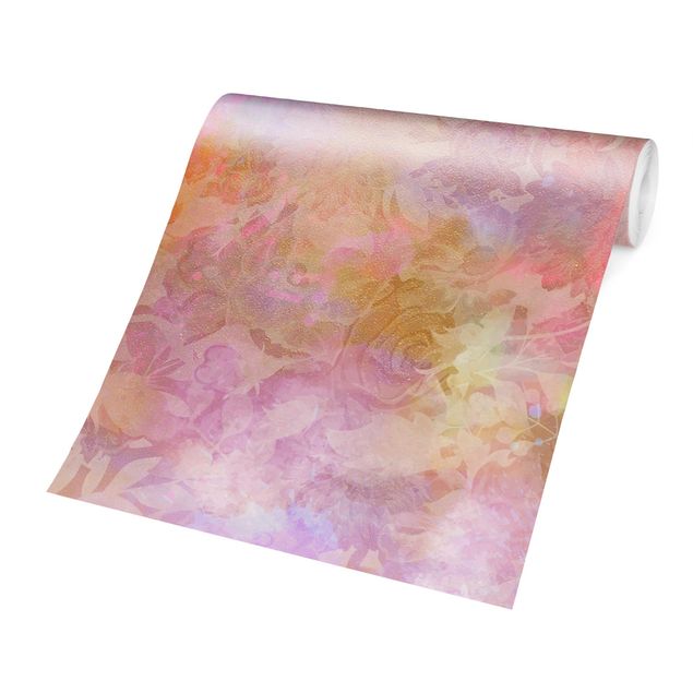 Walpaper - Bright Floral Dream In Pastel