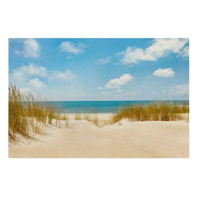 Natural canvas print - Beach On The North Sea - Landscape format 3:2