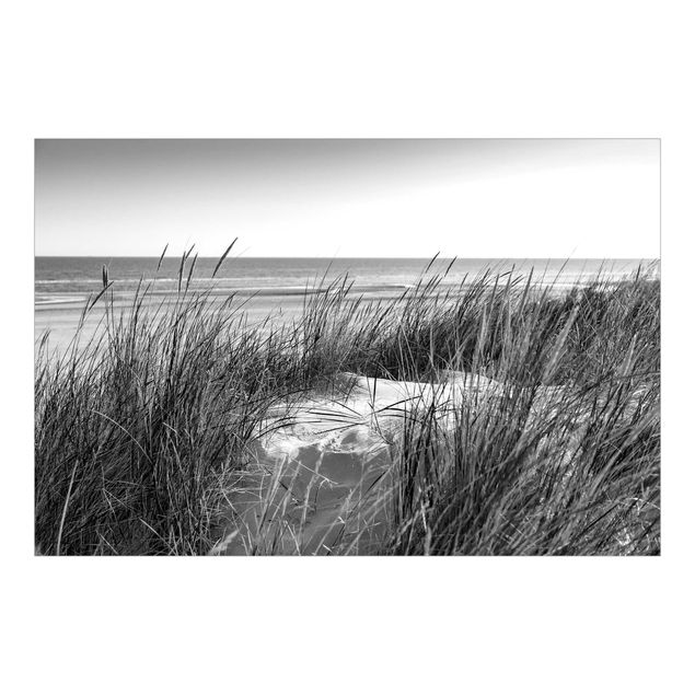 Wallpaper - Beach Dune At The Sea Black And White