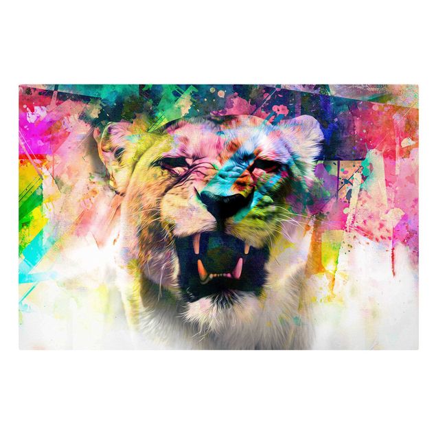 Canvas print - Street Art Lion