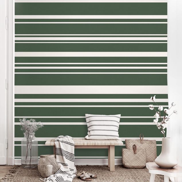 Wallpapers Stripes On Green Backdrop