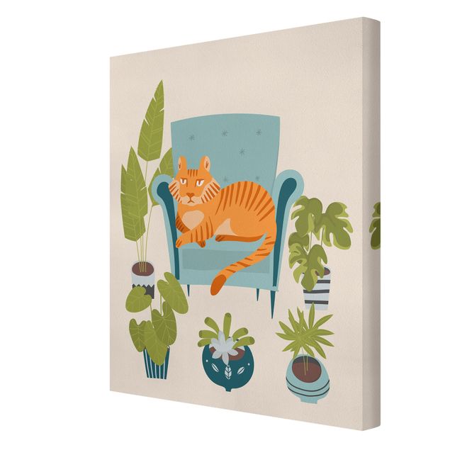 Canvas print - Domestic Mini Tiger Illustration