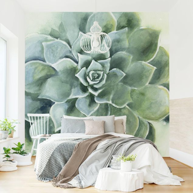 Wallpapers Succulent Plant Watercolour Dark
