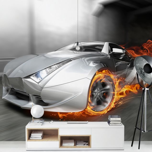 Wallpaper - Supercar In Flames