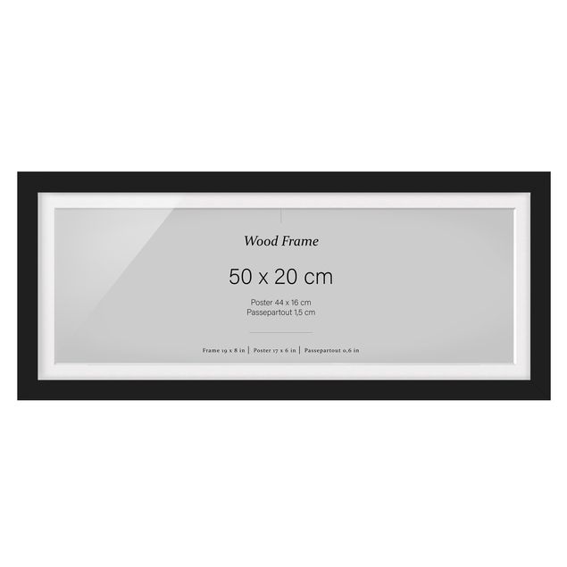 Frame - Picture Frames Black Panoramic Cross