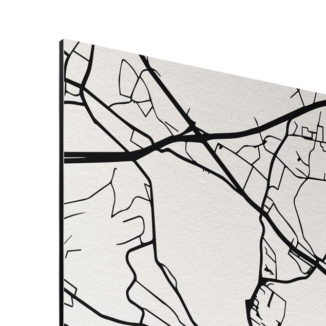 Print on aluminium - Zurich City Map - Classic