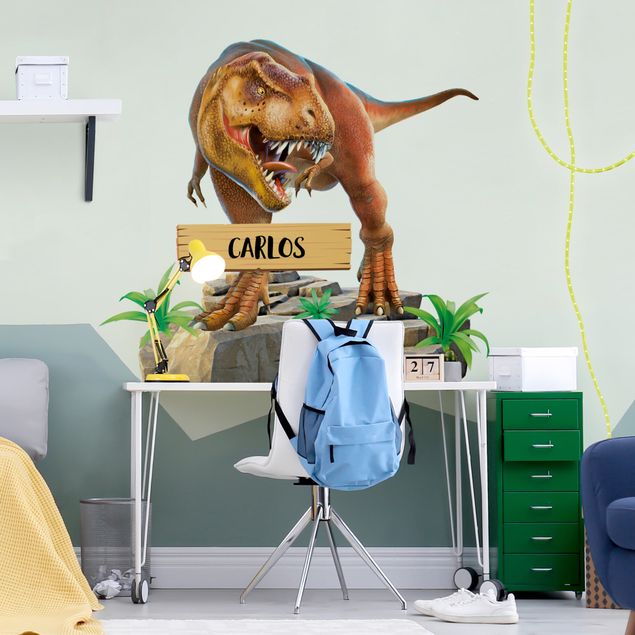 Wall decal T-Rex with desired text