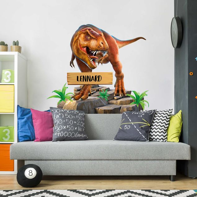 Wall sticker - T-Rex with desired text