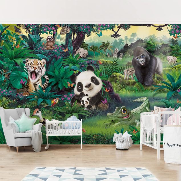 Wallpaper - Animal Club International - Jungle With Animals