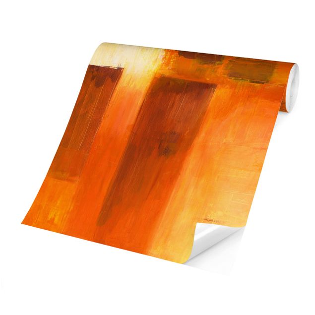 Wallpaper - Petra Schüßler - Composition In Orange And Brown 01