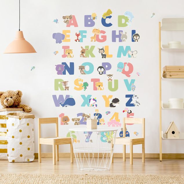 Wall art stickers Animal alphabet set
