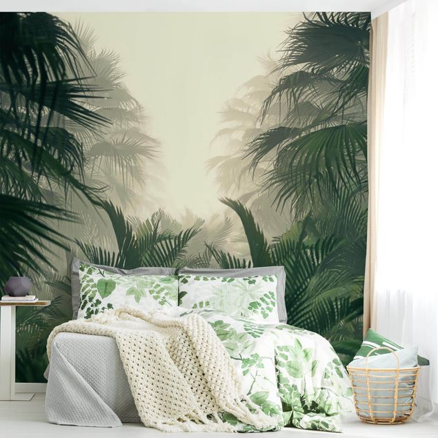 Wallpaper - Tropical Plants In Fog