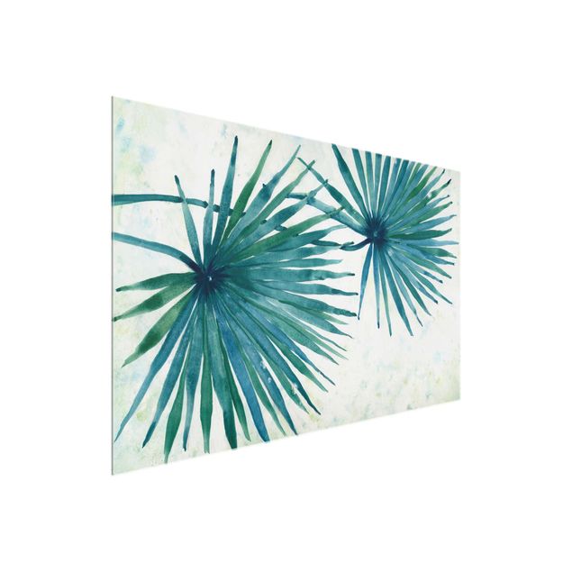 Glass print - Tropicl Palm Leaves Close-up