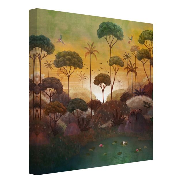 Print on canvas - Tropical Sunrise - Square 1x1