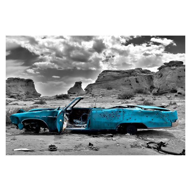 Wallpaper - Turquoise Cadillac