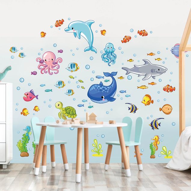 Wall sticker - Underwater world - fish set