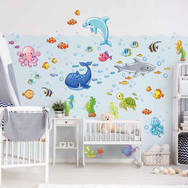 Wall sticker - Underwater world - fish set