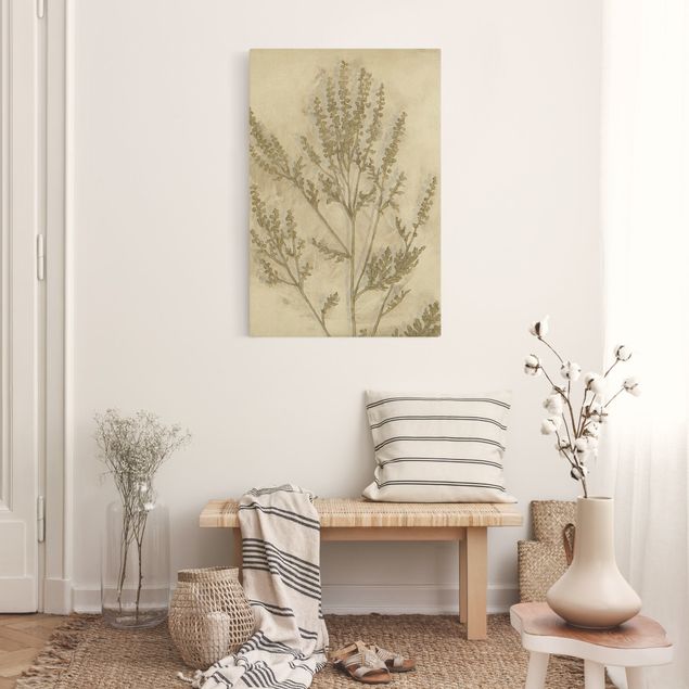 Natural canvas print - Gilded Foliage - Portrait format 2:3