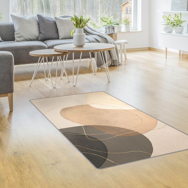 Modern rugs Playful Impression In Beige