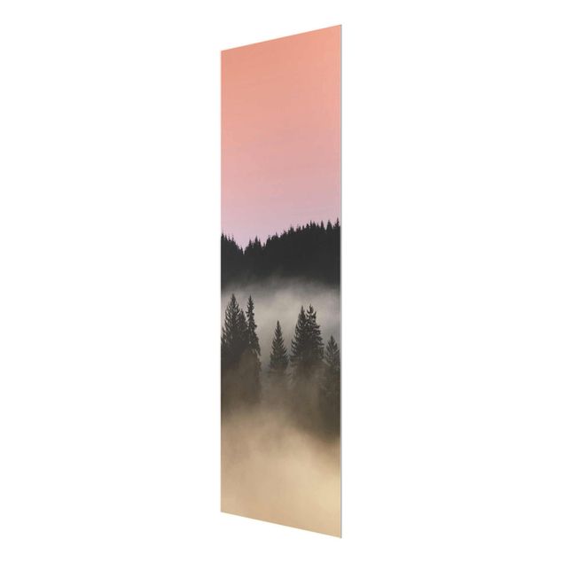 Glass print - Dreamy Foggy Forest