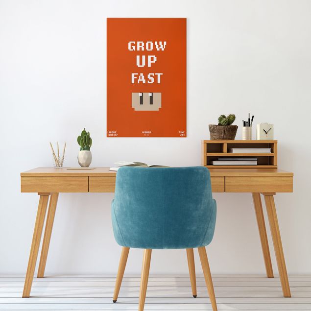 Canvas print - Video Game Grow Up Fast In Red