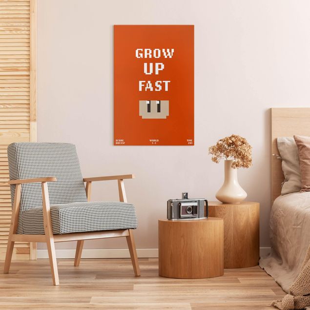 Canvas print - Video Game Grow Up Fast In Red