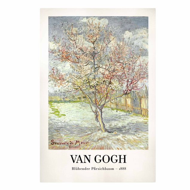 Print on canvas - Vincent van Gogh - Blossoming Peach Tree - Museum Edition - Portrait format 2x3