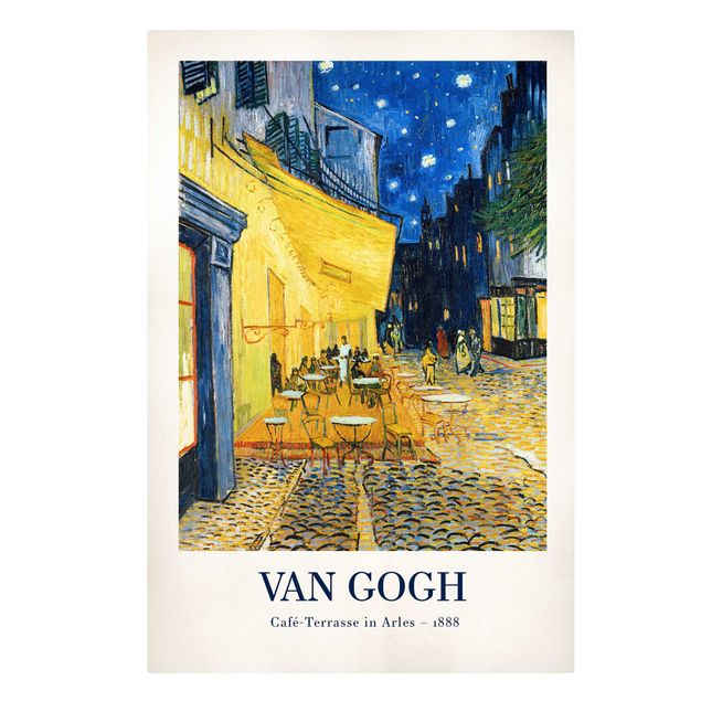 Print on canvas - Vincent van Gogh - Cafe Terrace In Arles - Museum Edition - Portrait format 2x3