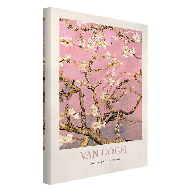 Print on canvas - Vincent van Gogh - Almond Blossom In Pink - Museum Edition - Portrait format 2x3