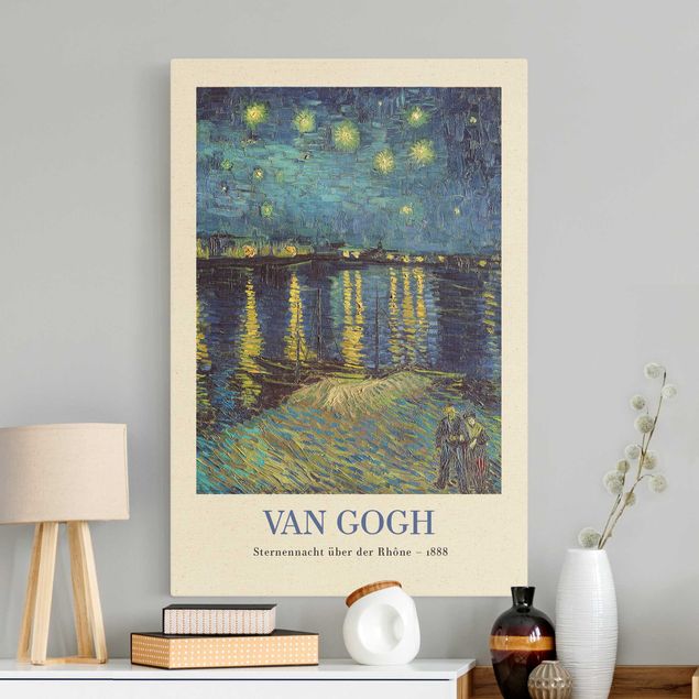 Natural canvas print - Vincent van Gogh - Starry Night - Museum Edition - Portrait format 2:3