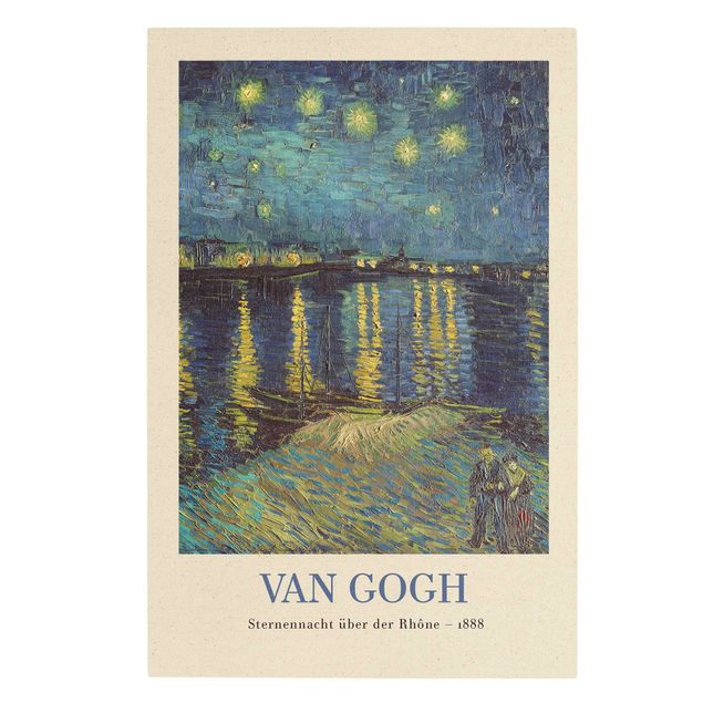 Natural canvas print - Vincent van Gogh - Starry Night - Museum Edition - Portrait format 2:3
