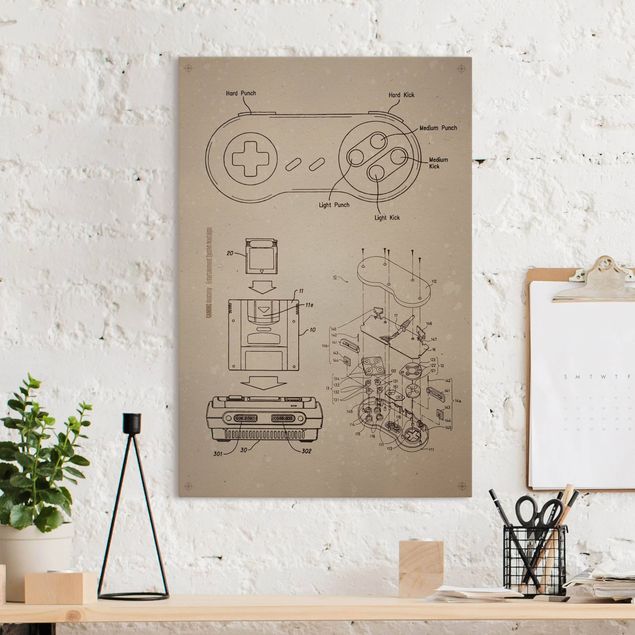 Canvas print - Vintage Gaming Instructions II