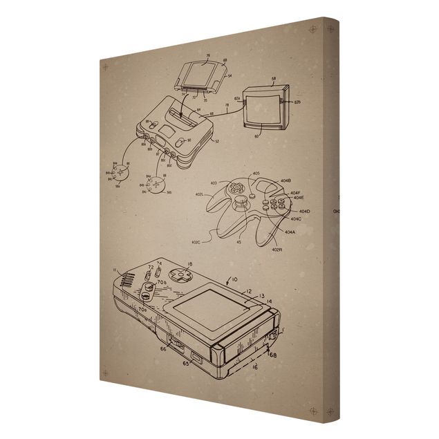 Canvas print - Vintage Gaming Instructions III