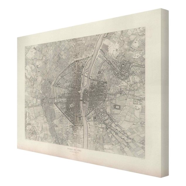 Canvas print - Vintage Map Paris