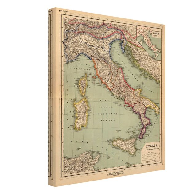 Canvas print - Vintage Map Italy