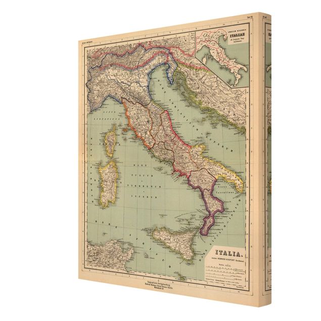 Canvas print - Vintage Map Italy