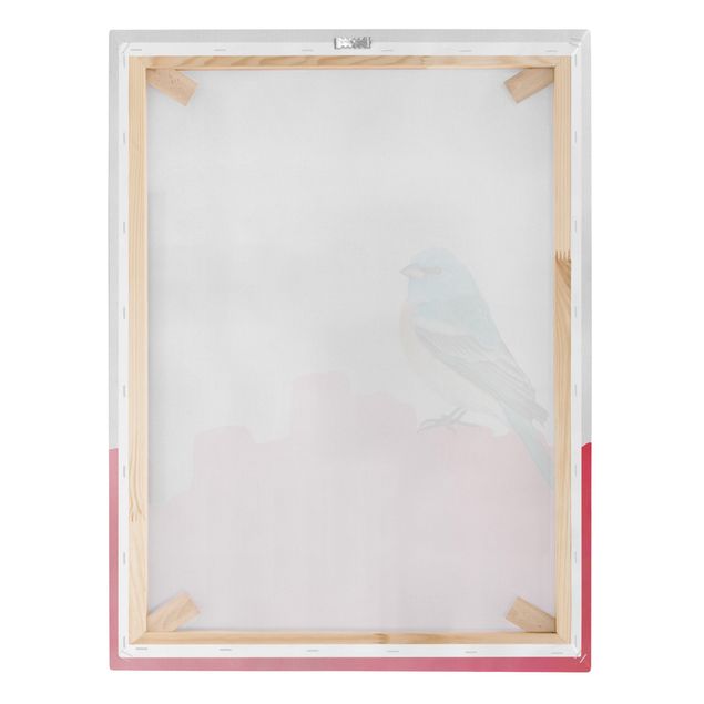 Canvas print - Bird On Pink Backdrop