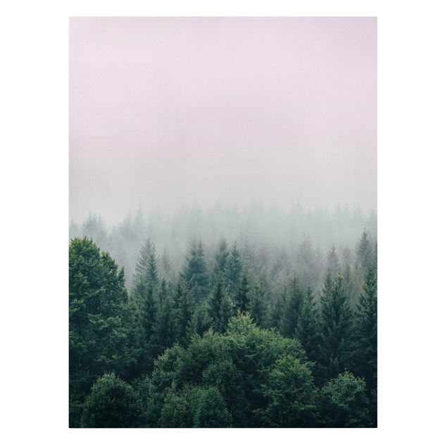 Canvas print - Foggy Forest Twilight