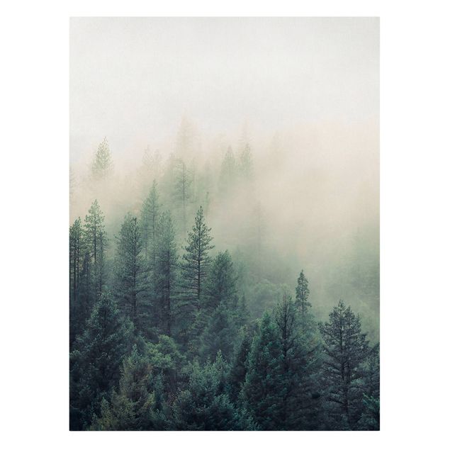 Canvas print - Foggy Forest Awakening