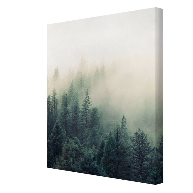 Canvas print - Foggy Forest Awakening