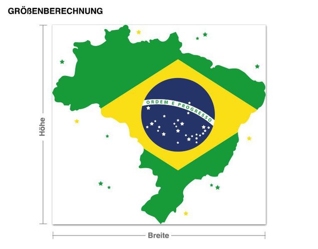 Football stadium wall stickers BRAZIL