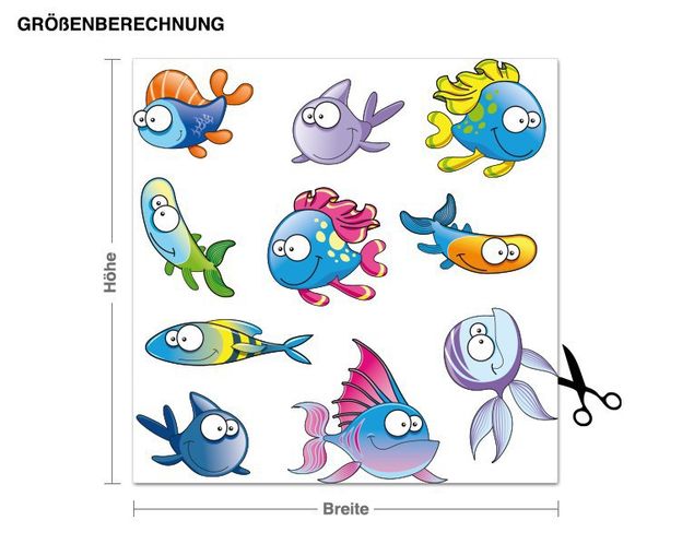 Animal wall decals Fish Friends