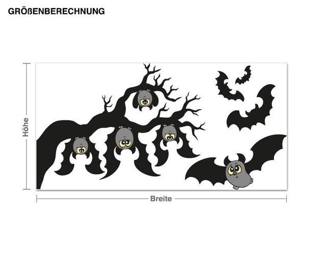 Animal print wall stickers Bats