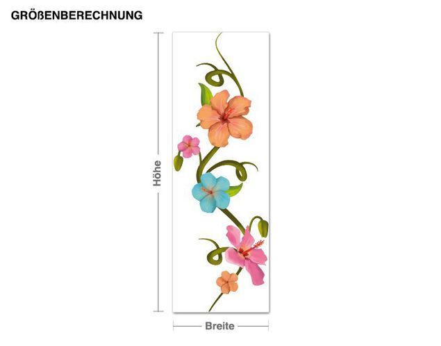 Wall stickers tendril Hibiscus Tendril
