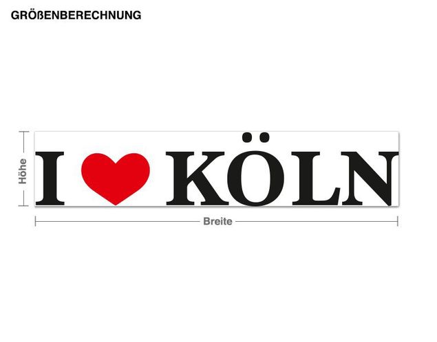 Wall stickers Germany I Love Köln